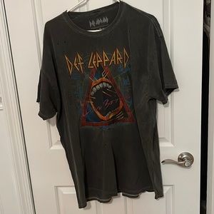 Def Leppard T shirt with holes